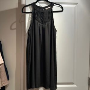 Dress lace top swing style black size L